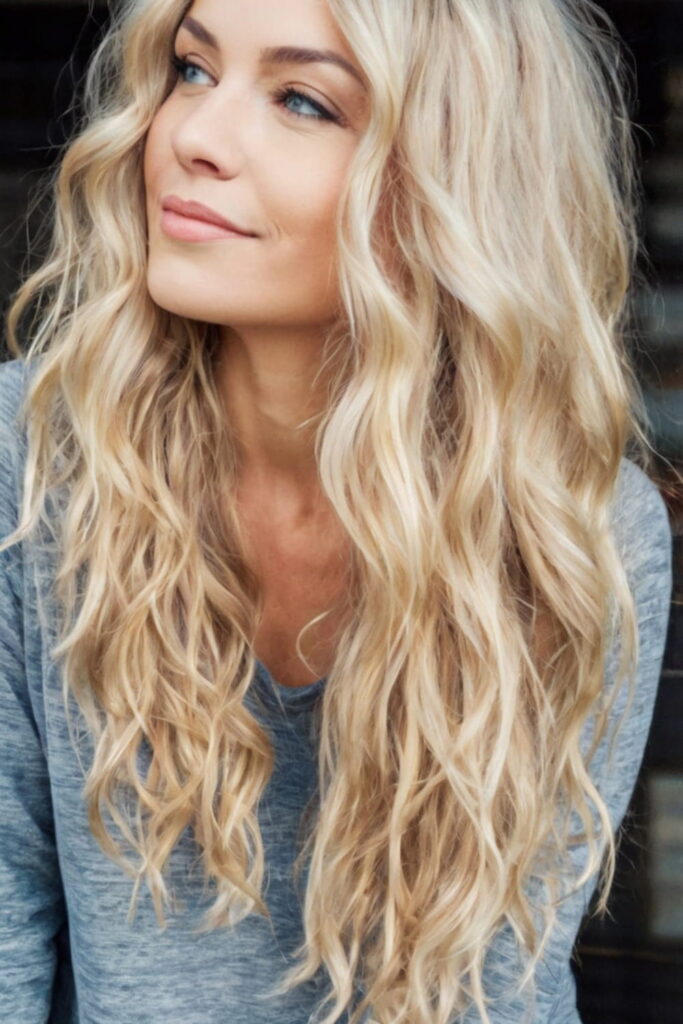 Beach Waves with Face Framing Layers