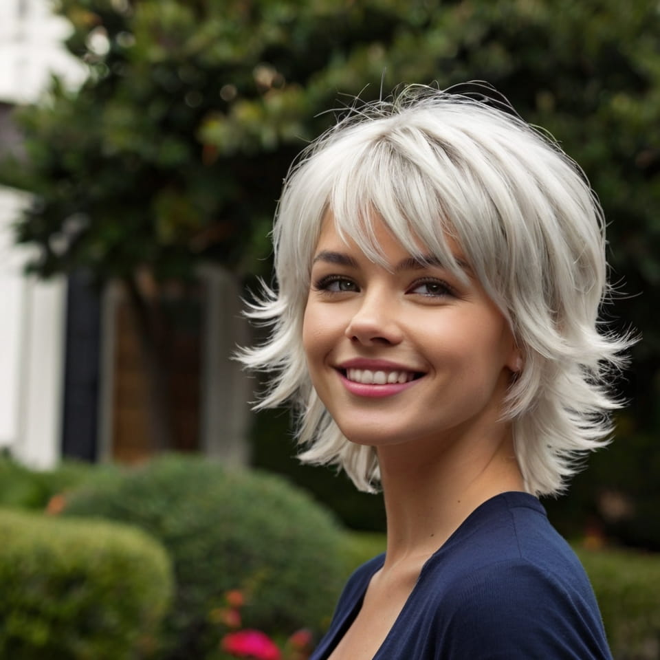 Round Layered Shag Haircut