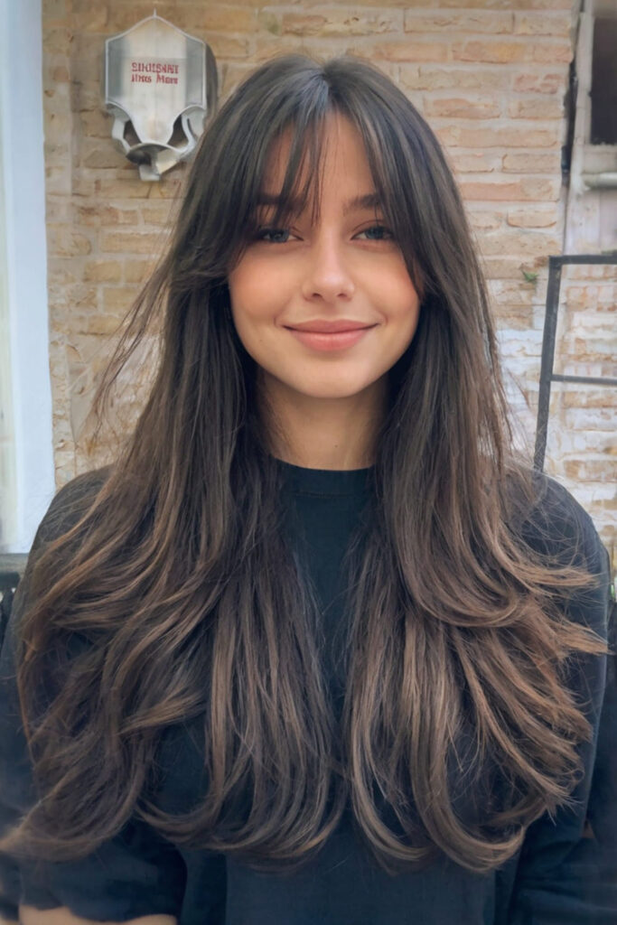 Long Layered with Wispy Bangs