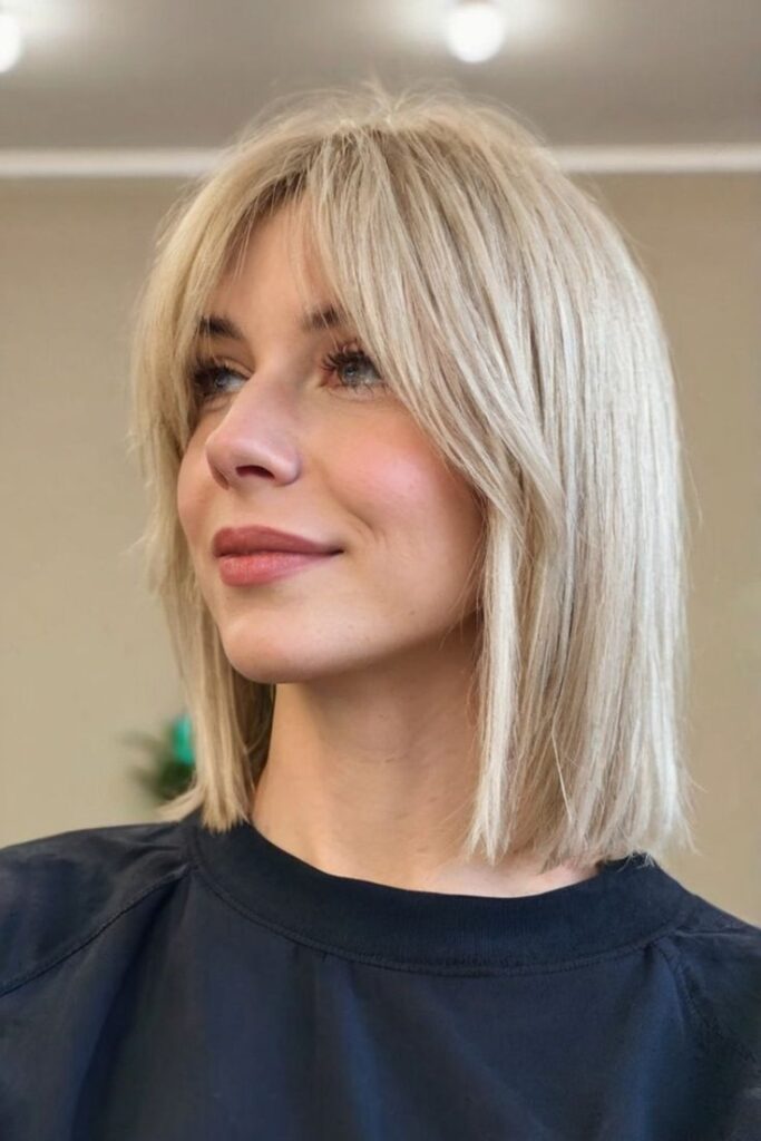 Medium Length Haircuts With Bangs You Need to Try This Season