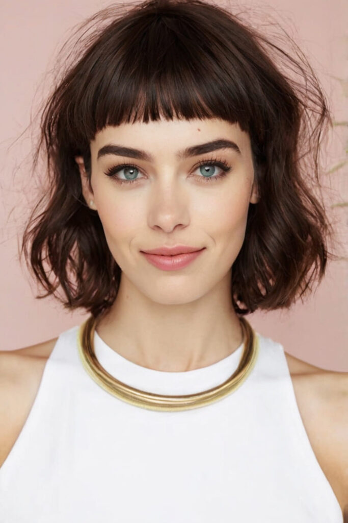 Textured Bob with Baby Bangs