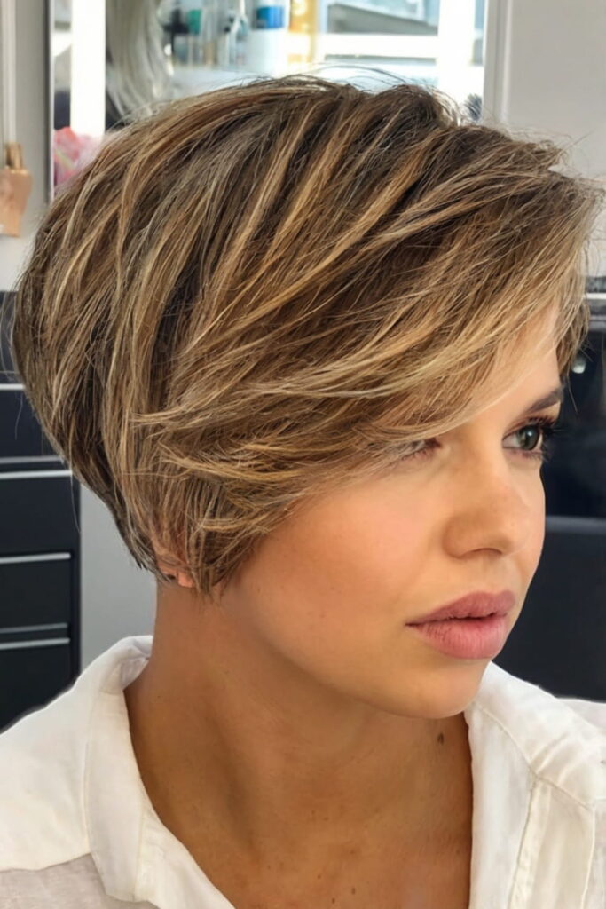 Textured Pixie with Long Layers