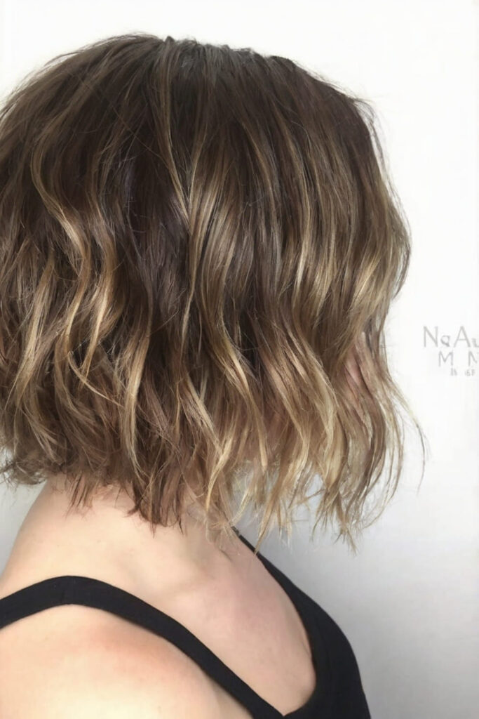 Wavy Bob with Choppy Ends