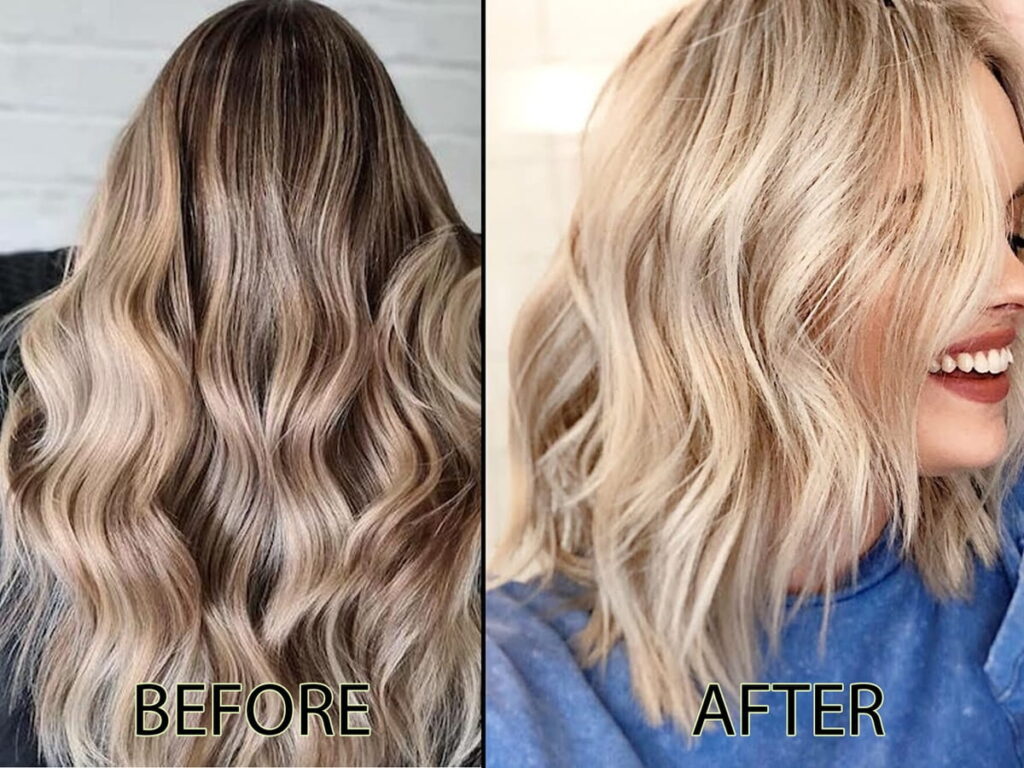 Beachy Brassy Blonde to Soft Beach Waves