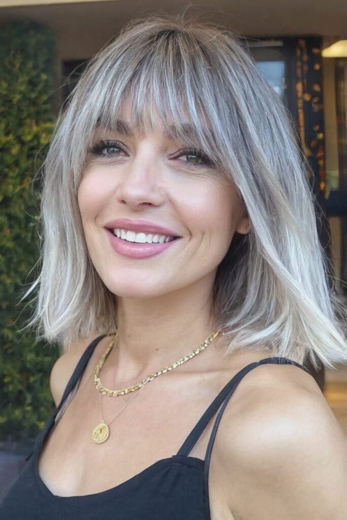 Blunt Bob with Wispy Fringe