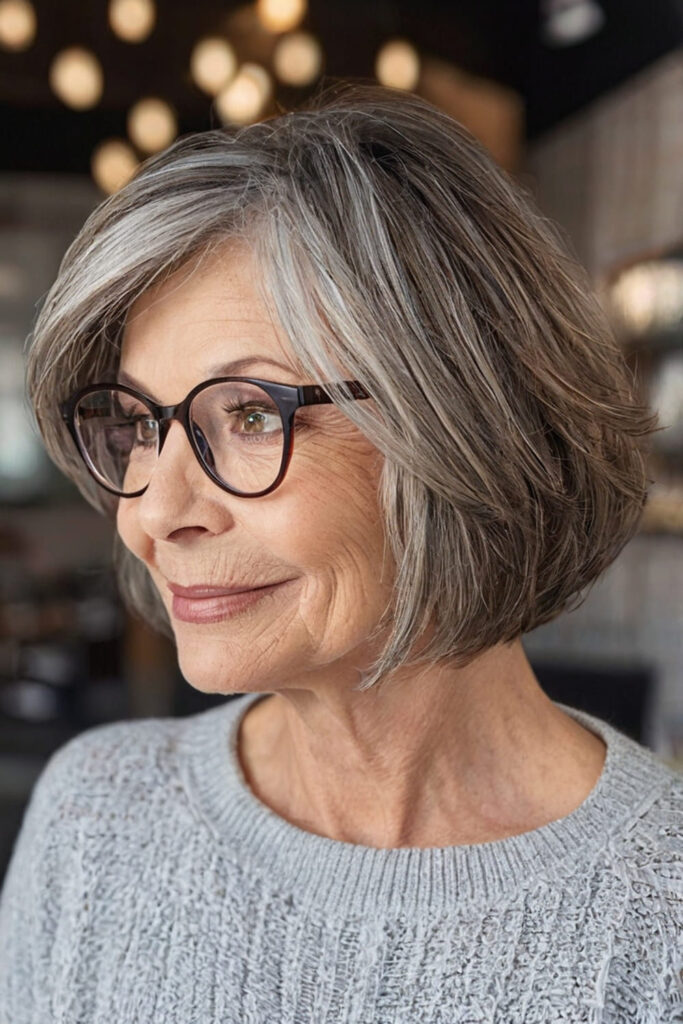 Chin Length Feathered Bob