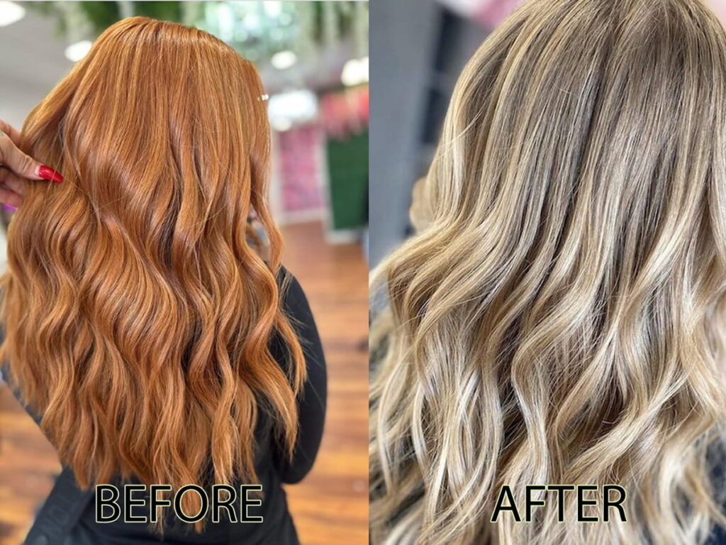 Honey Copper to Beige Blonde