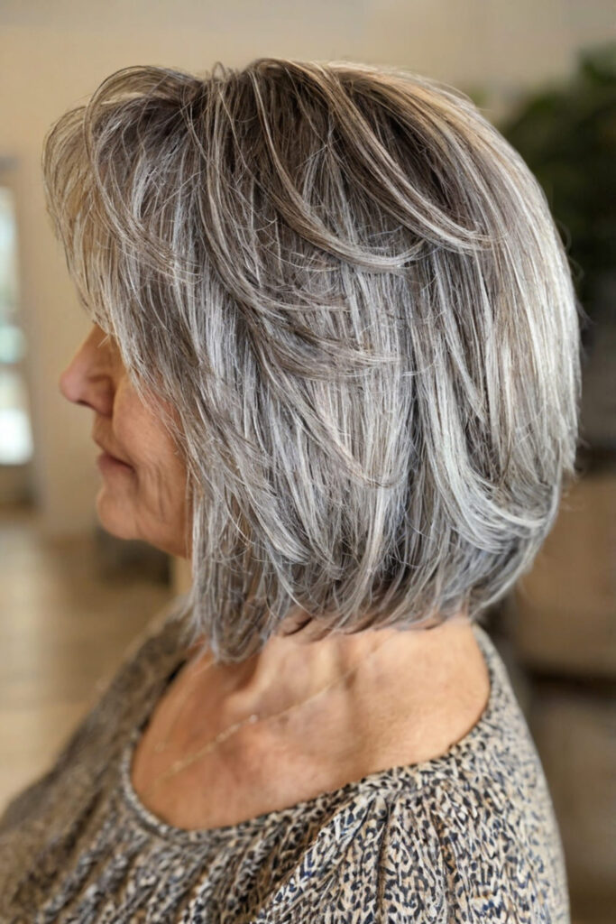 Layered Bob with Feathered Bangs