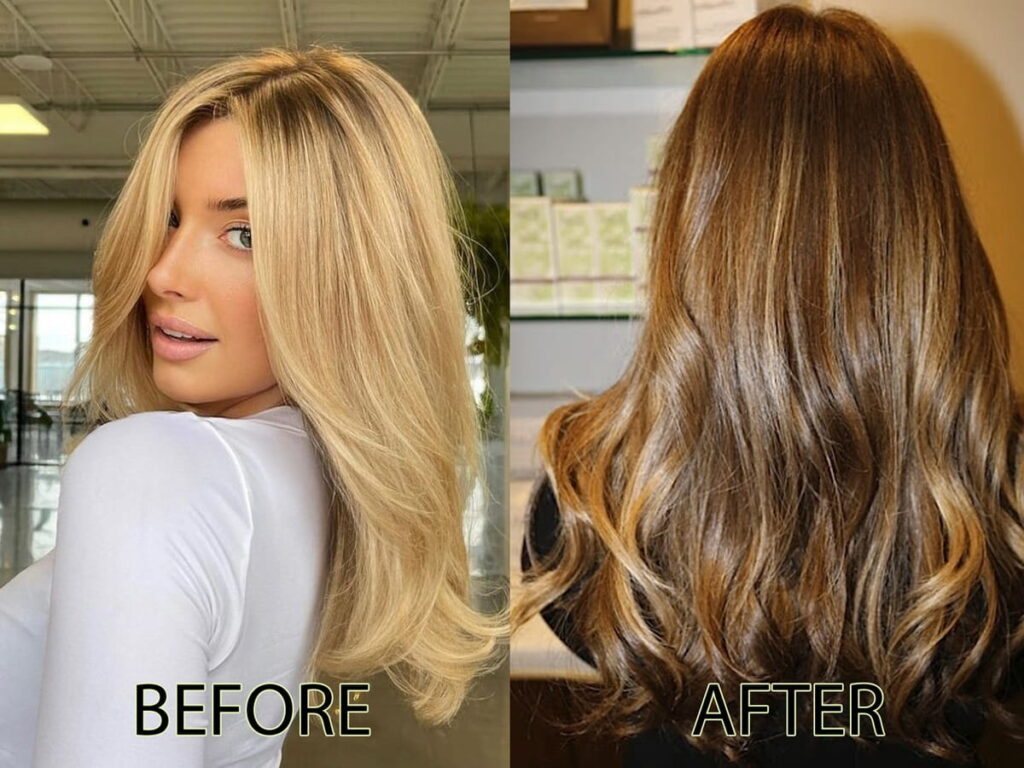 Light Golden Blonde to Darker Honey Blonde