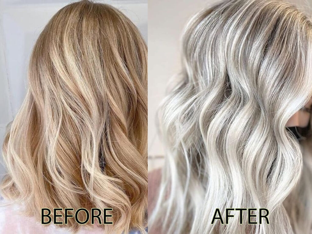 Sandy Blonde to Light Platinum Blonde