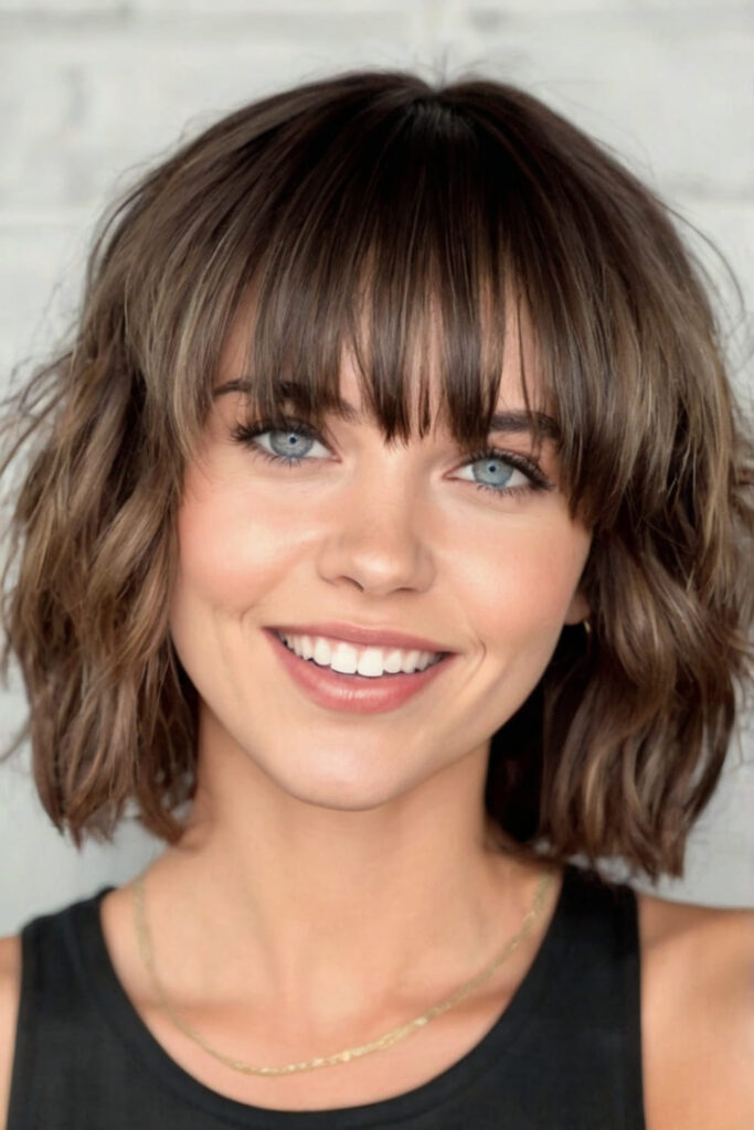 Short Choppy Bob with Bangs