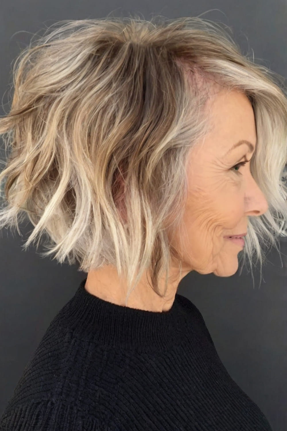Textured Short Curly Bob