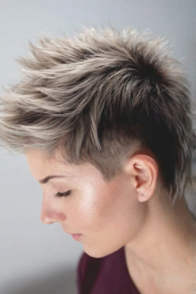 Trendy Spiky and Feathered Faux Hawk