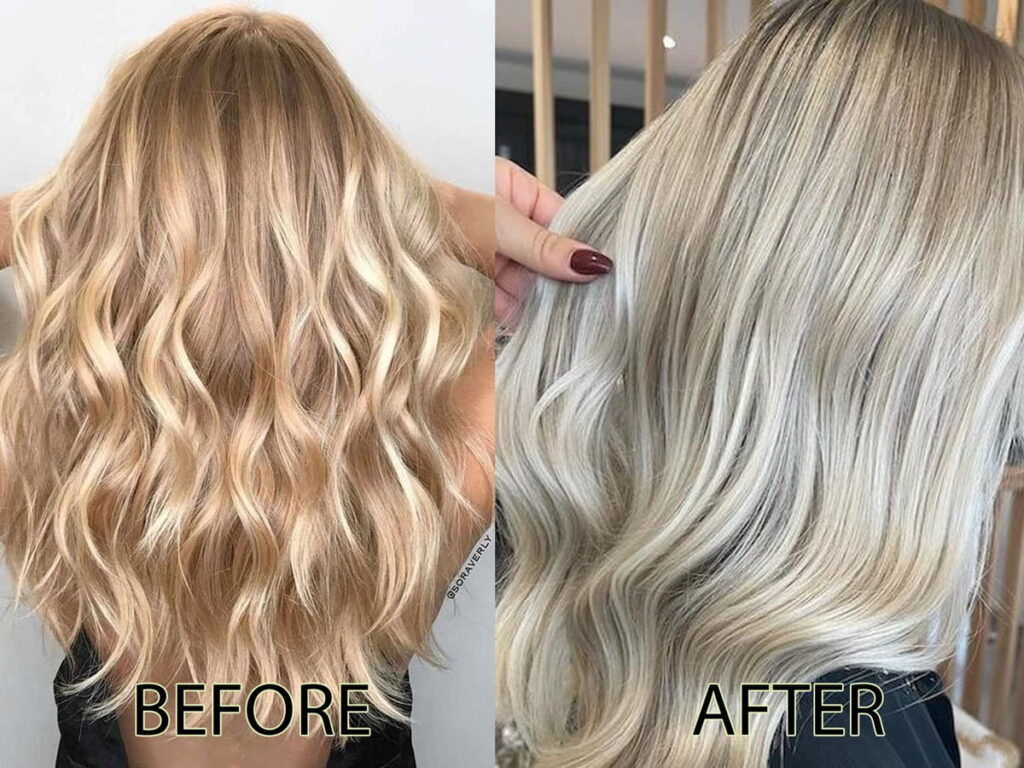 Warm Blonde to Multi Tonal Cool Blonde