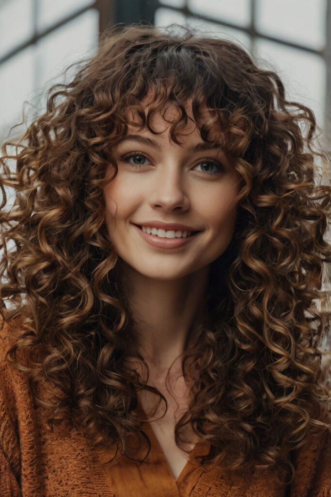 Curly Layered Fringe