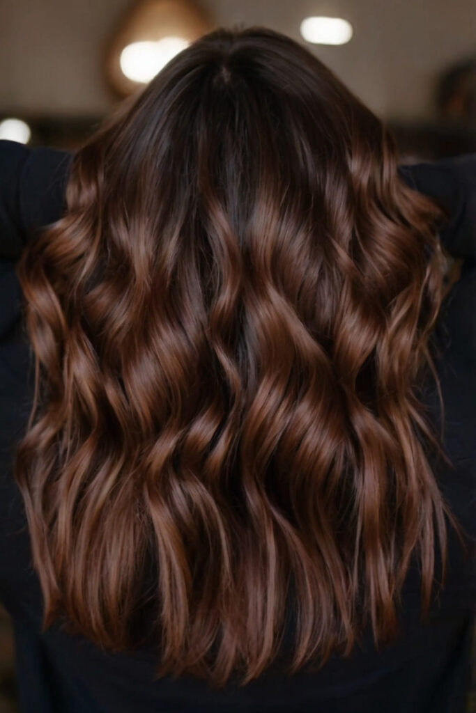 Dark Cocoa with Auburn Highlights