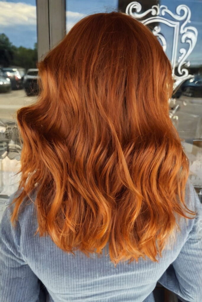 Dimensional Copper Color Waves