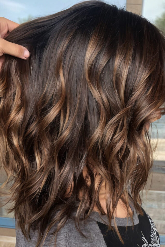 Glossy Brunette Balayage Tones