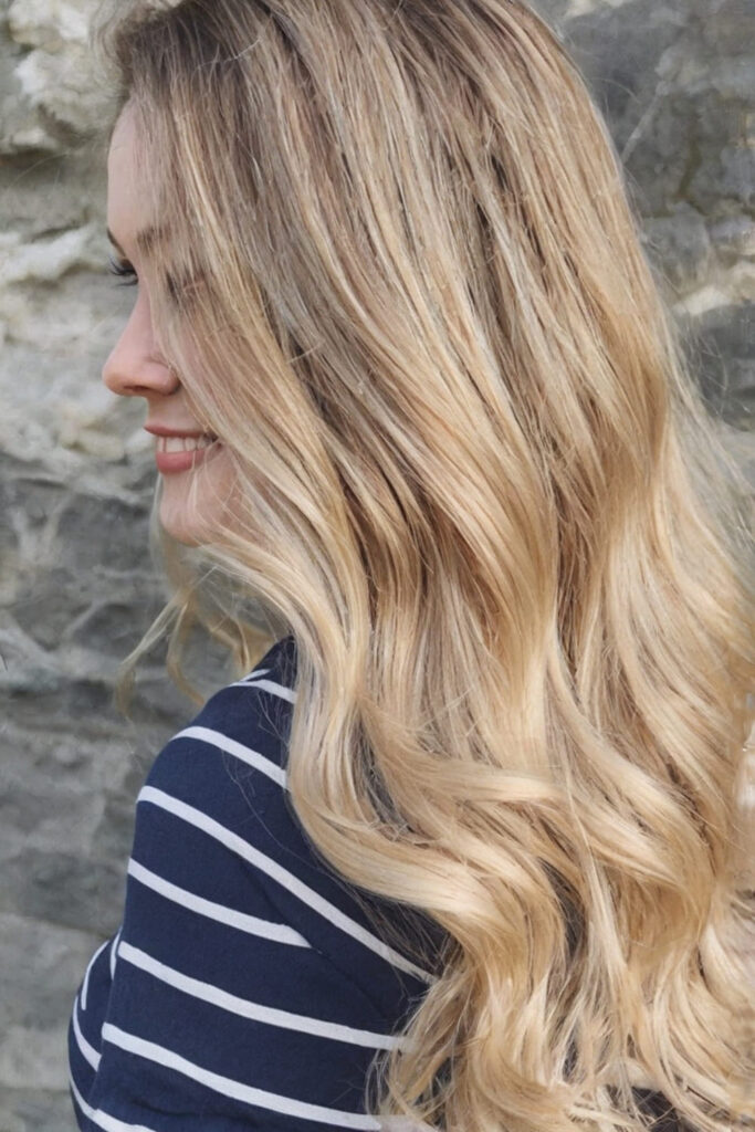 Long Straight Hair with Beachy Waves