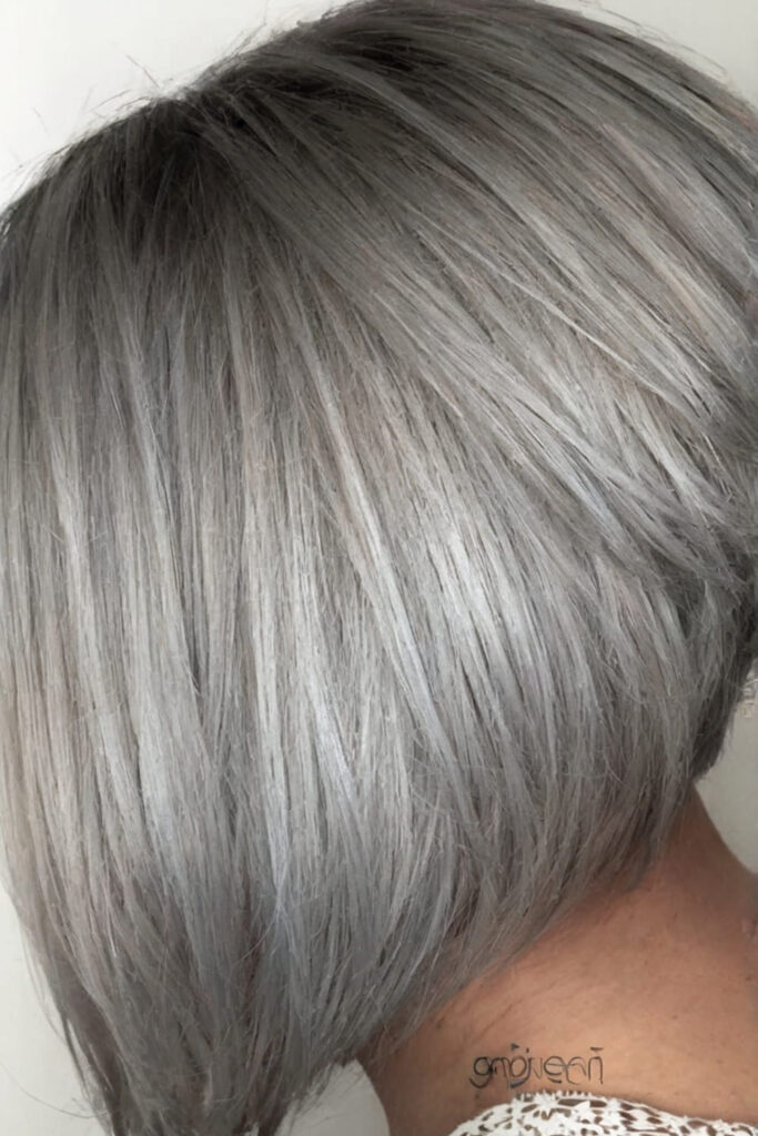 Short Bob Silver Hair