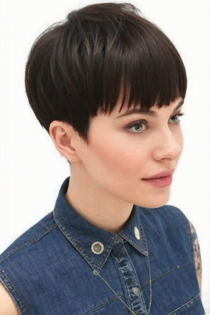 Short and Thick Straight Bangs