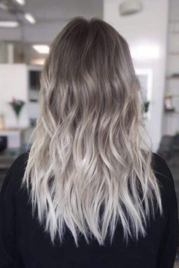 Silver Ash Blonde Color Melt