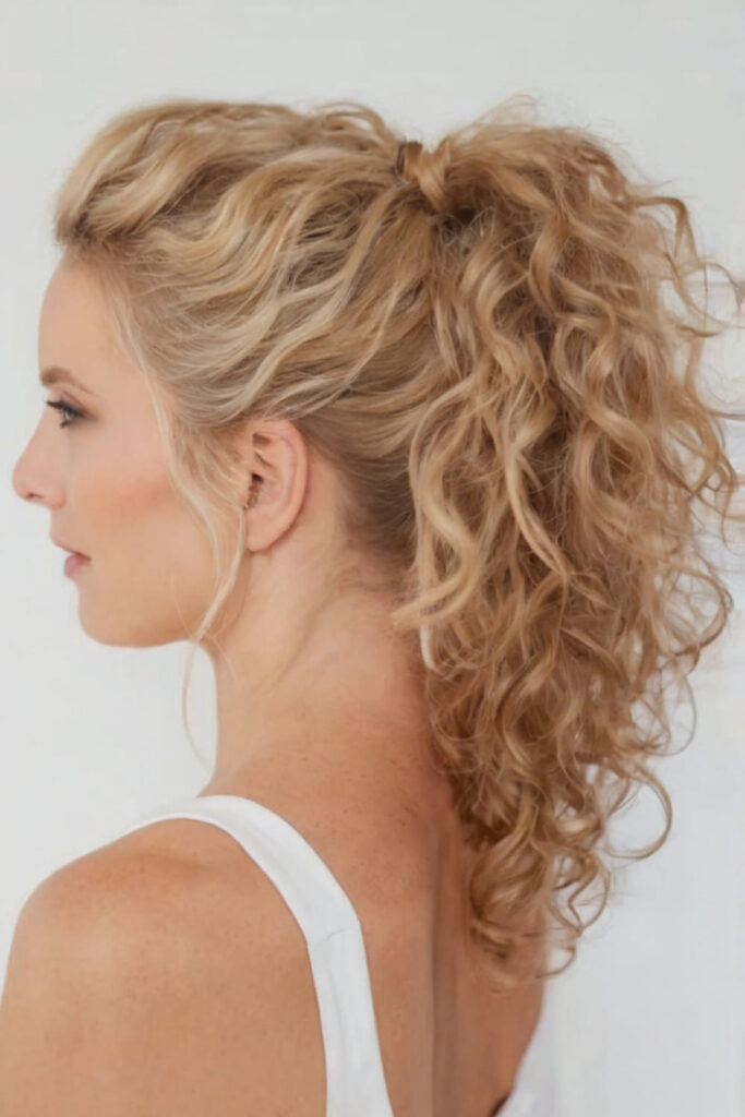 Sleek Curly Ponytail