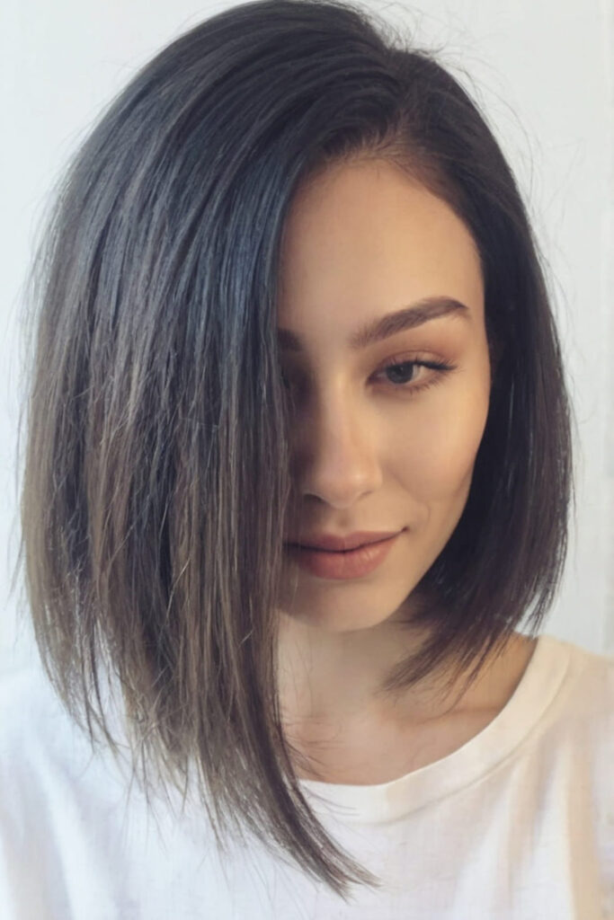 Sleek Straight Asymmetrical Lob