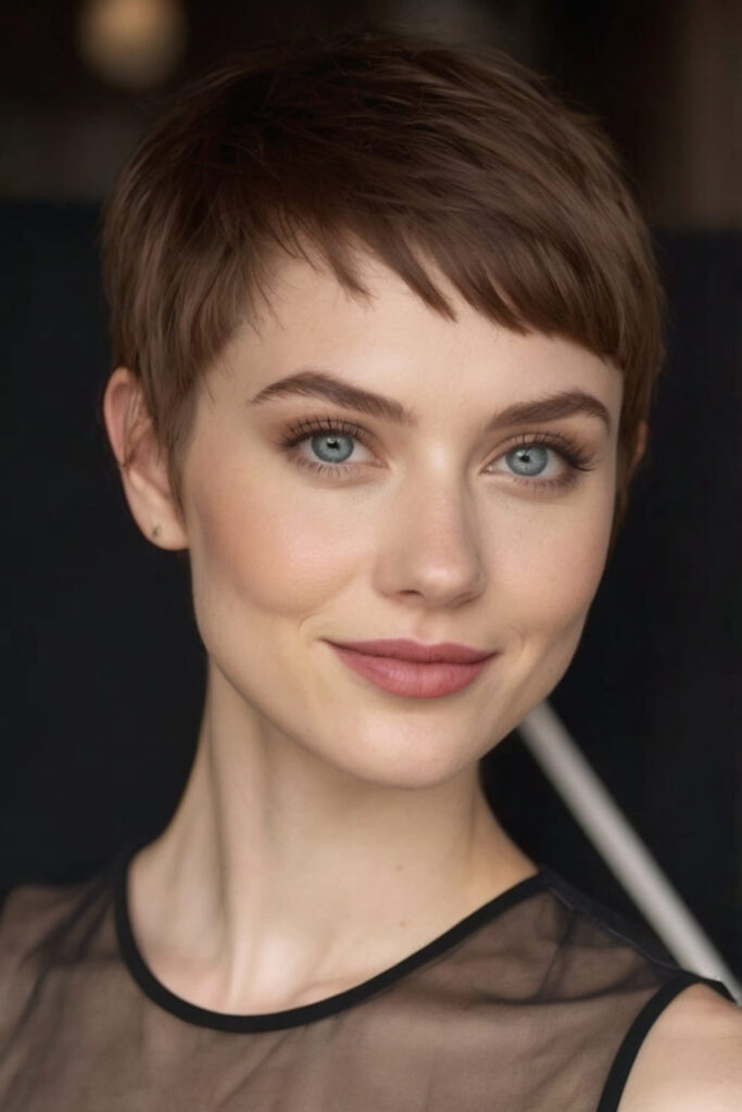 Very Short Cropped Cut with Fringe