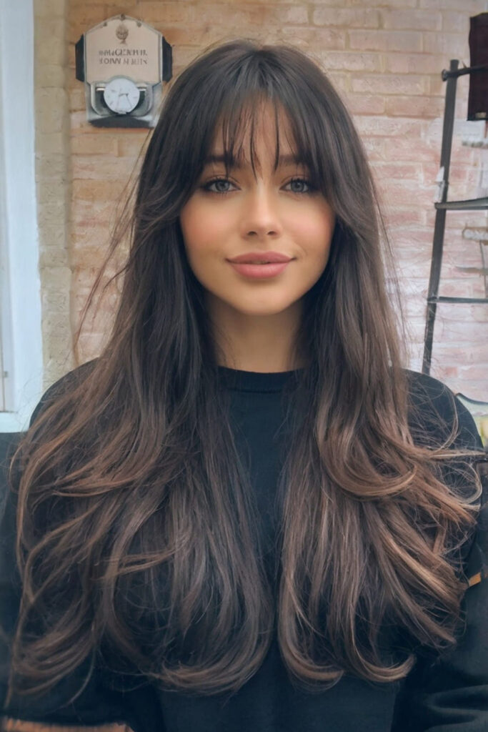 Wispy Bangs with Long Hair