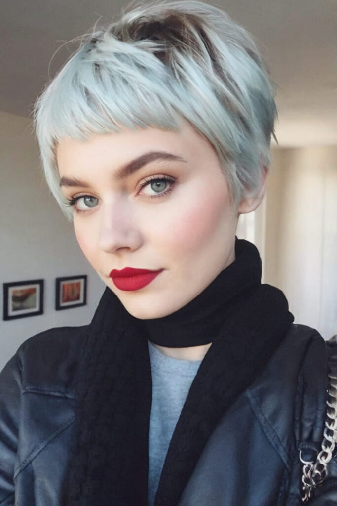 Blunt Long Pixie Cut