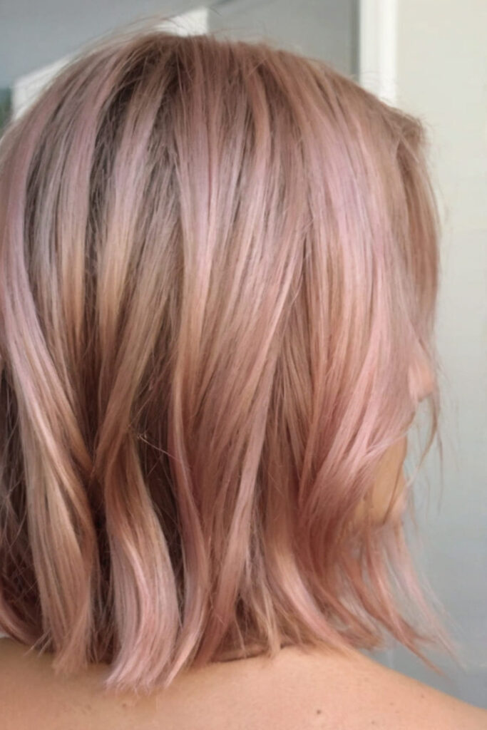 Blush Rose Gold Bob