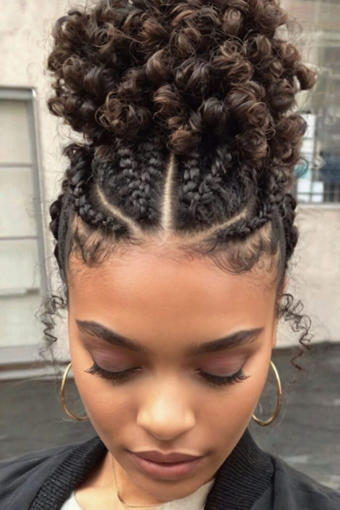 Braid Crown with Curls