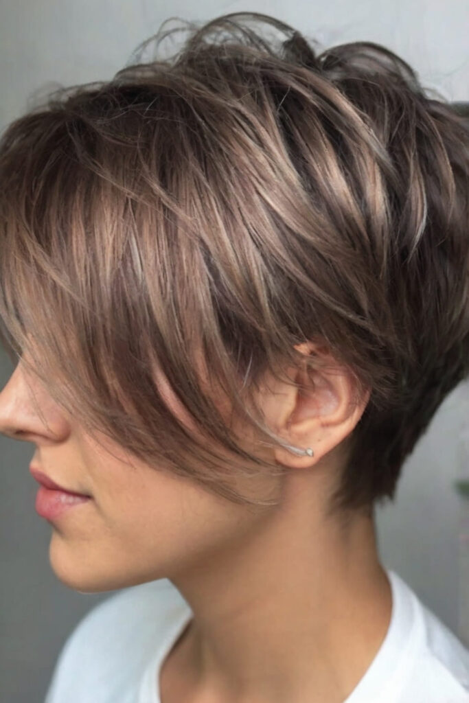 Choppy Layered Long Pixie