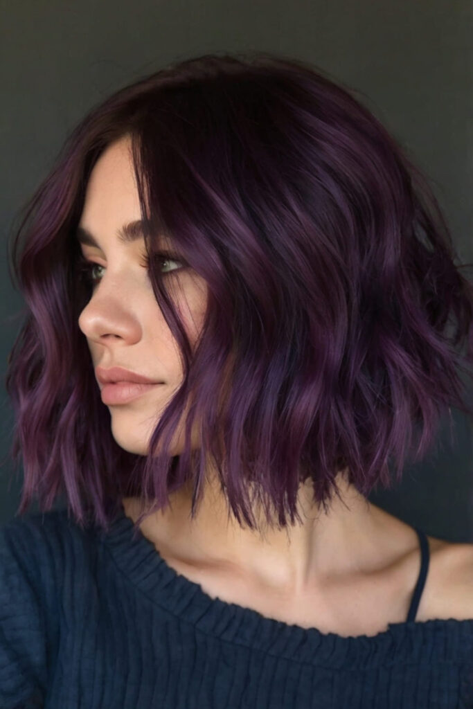 Choppy Midnight Purple Bob