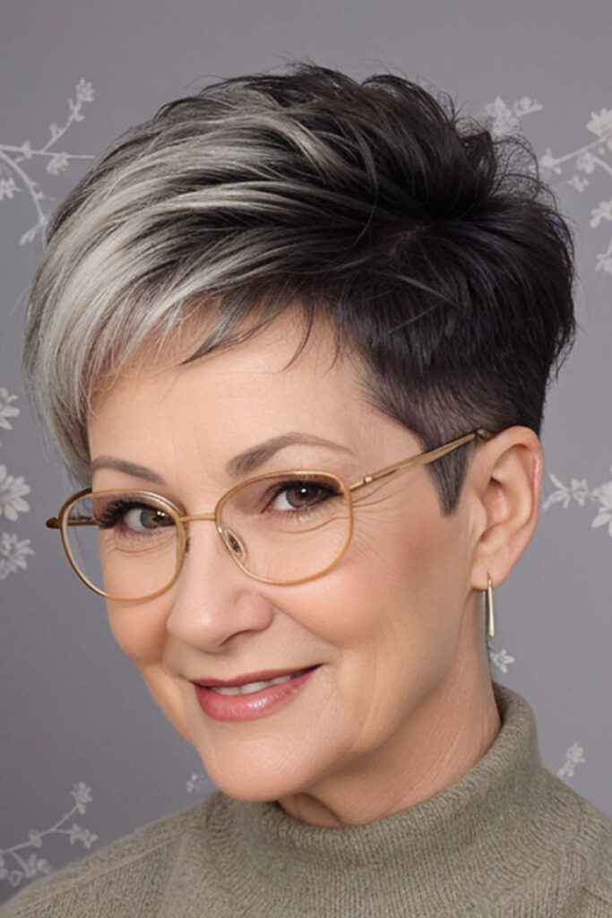 Cropped Pixie with Shaved Sides