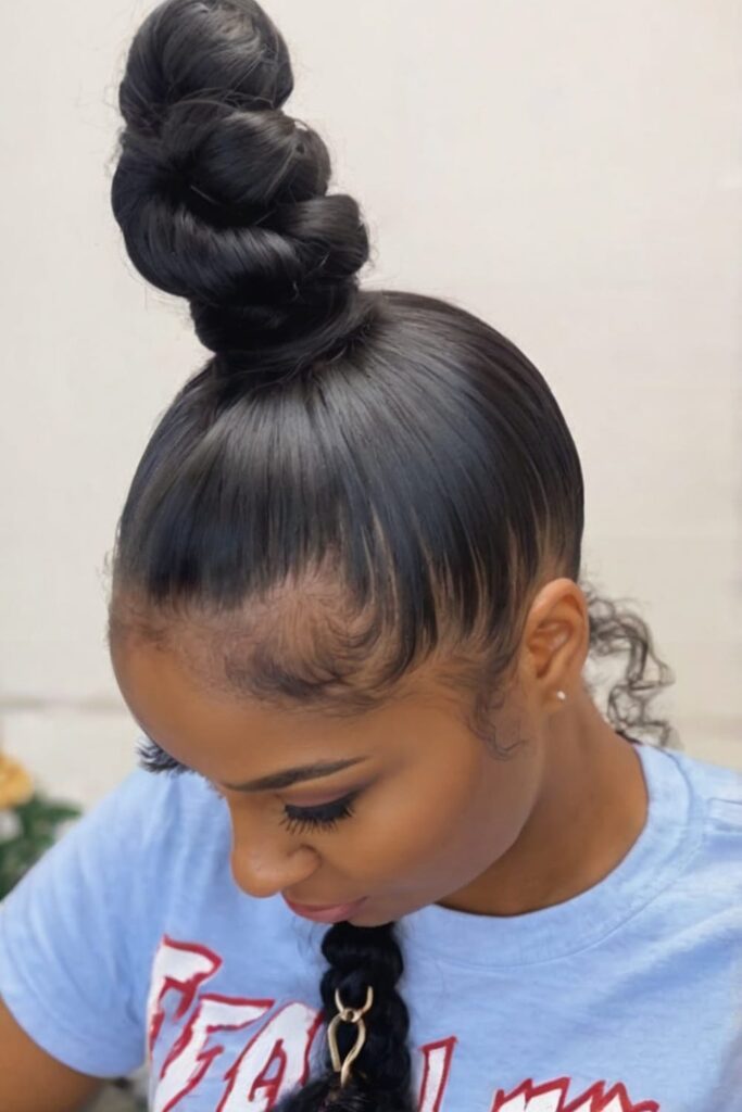 Curly Top Knot