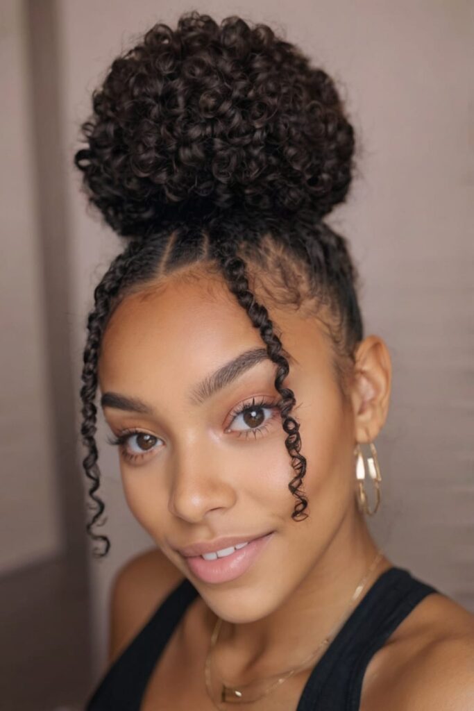 Curly Top Knot