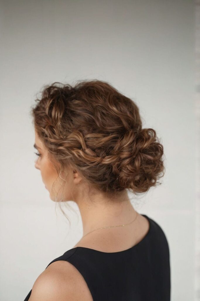 Easy Low Curly Bun