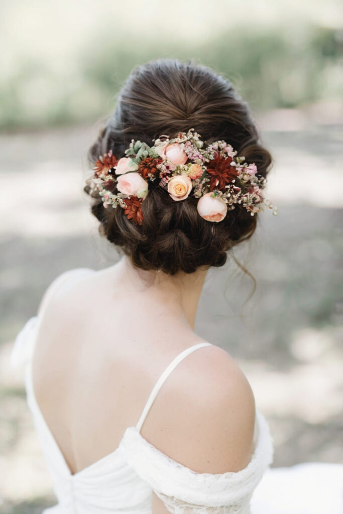 Floral Accented Updo