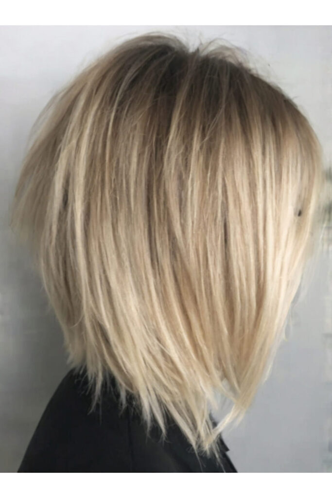 Inverted Bob with Razored Ends