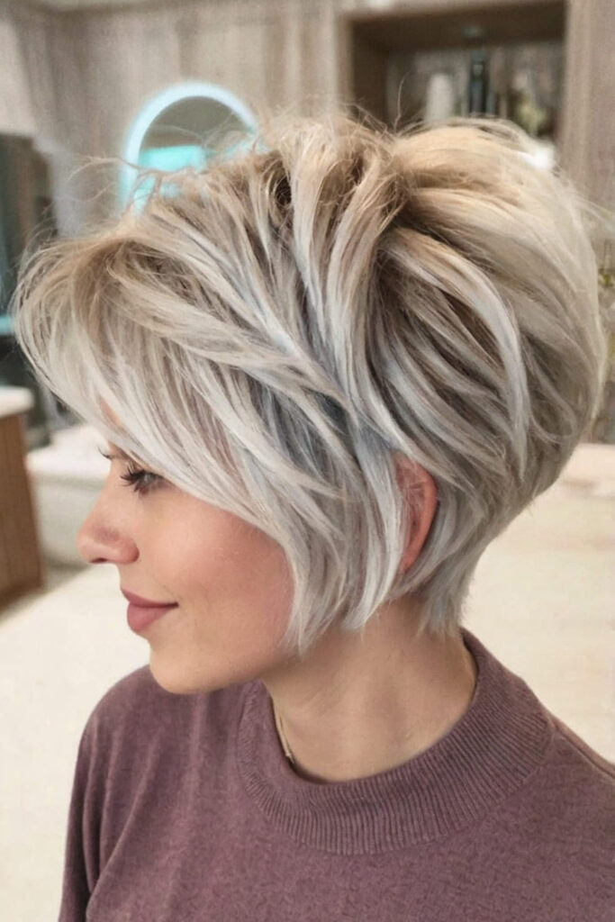 Light Layered Long Pixie