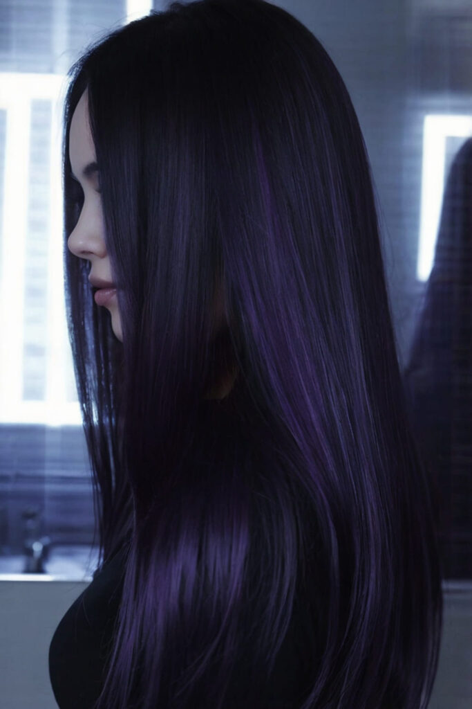 Long and Sleek Midnight Purple