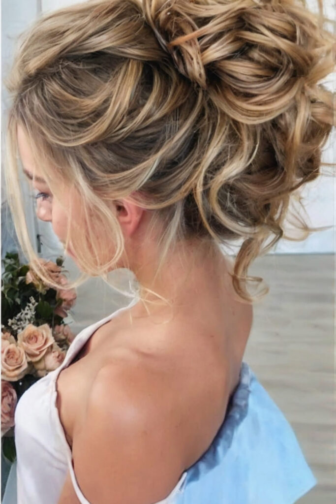 Messy Bun with Tendrils