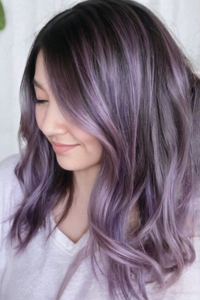 Midnight Purple with Lavender Highlights