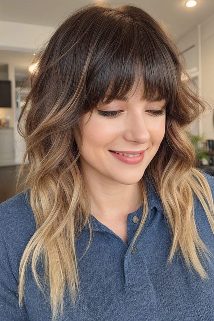 Ombre Shag with Bangs