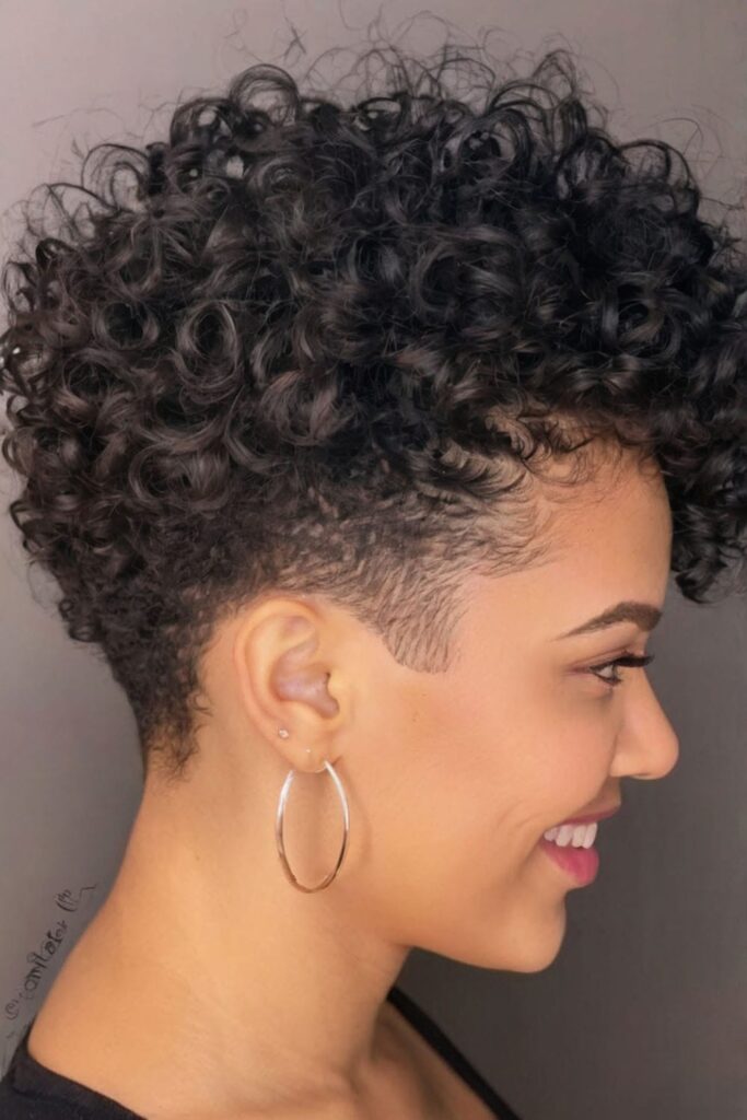 Pixie Cut with Curls