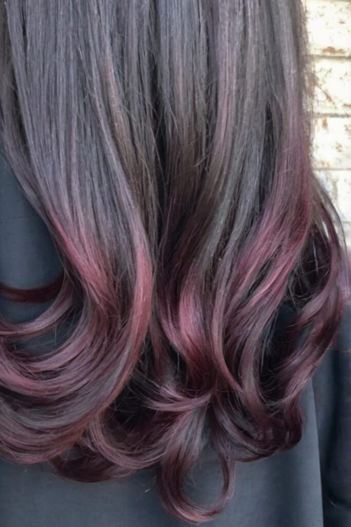 Subtle Black Cherry Dip Dye