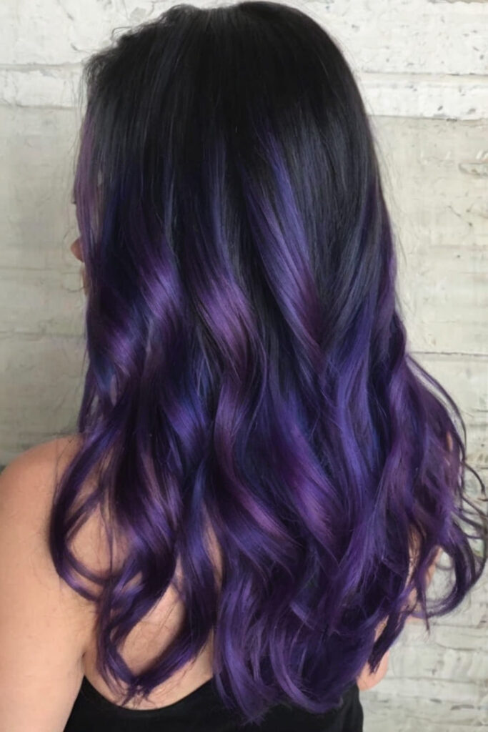 Vivid Midnight Purple Ombre