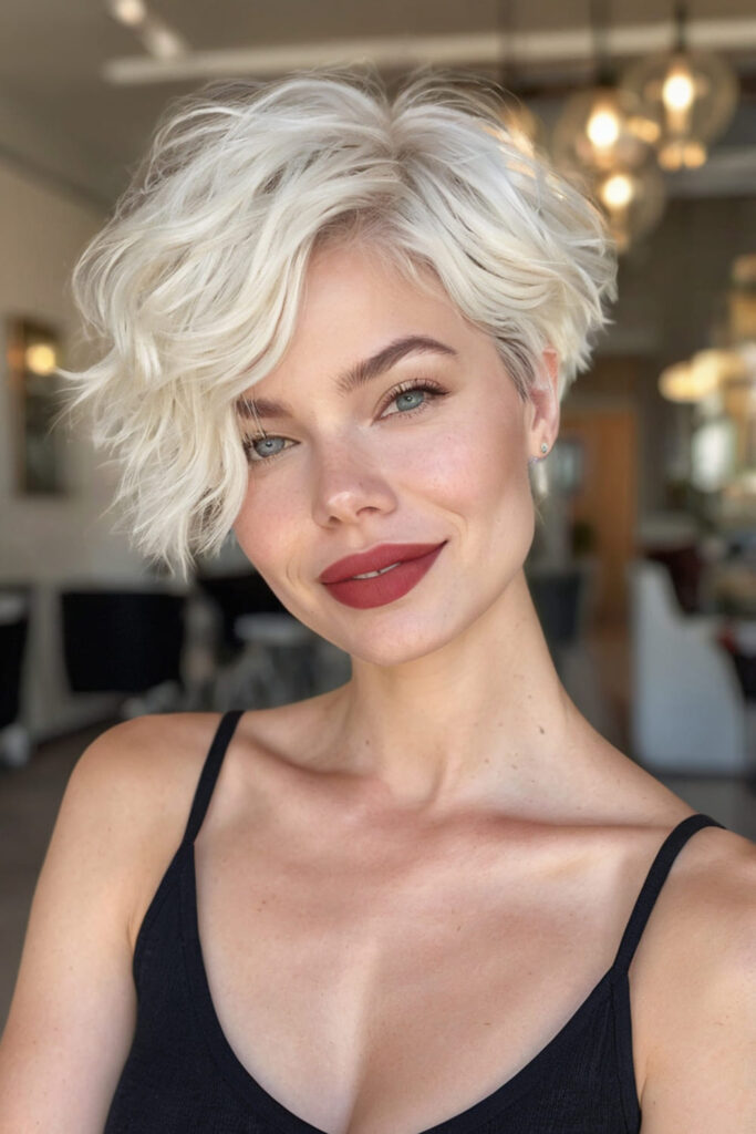 Wavy Long Pixie Cut